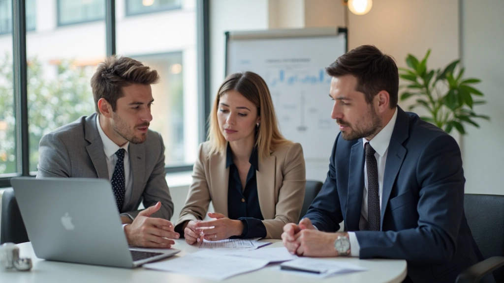 Профессиональное изображение команды обсуждающей стратегию социальных сетей