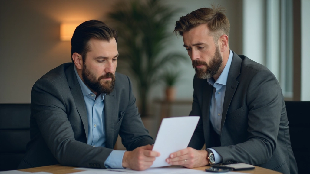 Профессиональное фото консультанта, обсуждающего стратегию взаимодействия с клиентом на встрече