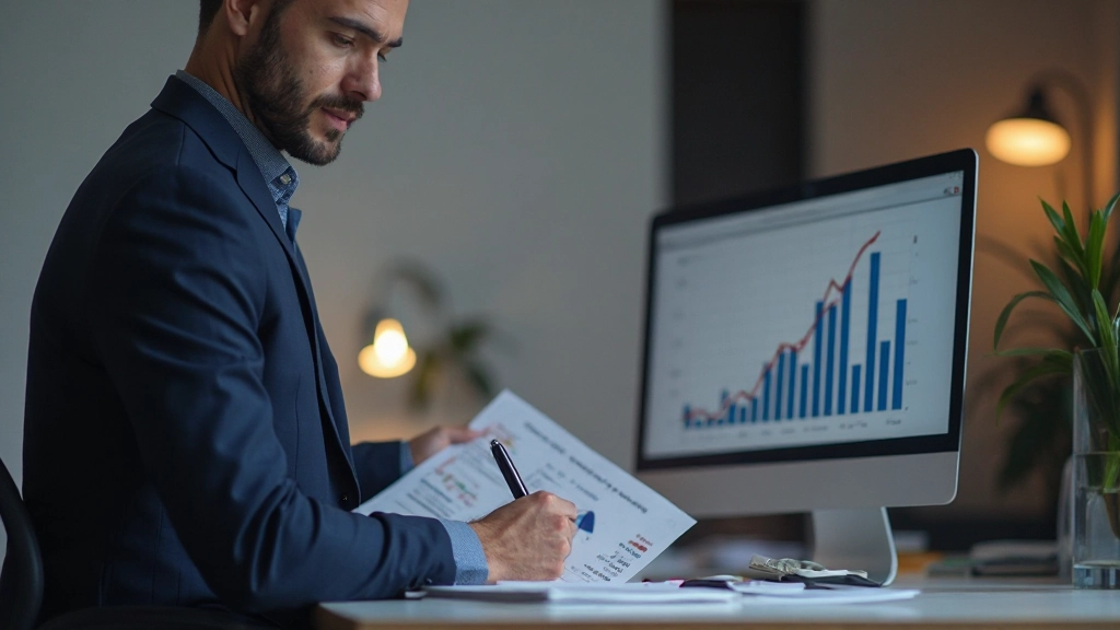 Специалист по маркетингу работает с данными аналитики и отчетами